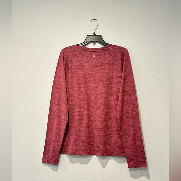 Spyder Ladies' Long Sleeve Brushed Active Top (Pomegranate Heather, Size XL) - Picture 6 of 8